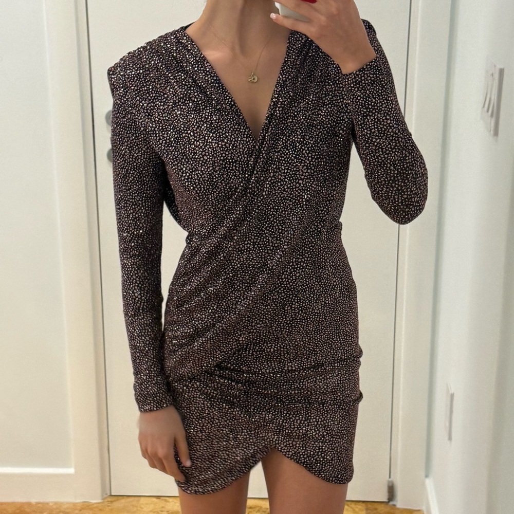 Rosa Cha, Black and White Women's Dress Long sleeve short Size XS